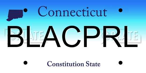BLACPRL Connecticut License Plate