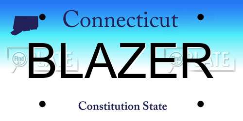 BLAZER Connecticut License Plate
