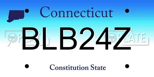 BLB24Z Connecticut License Plate