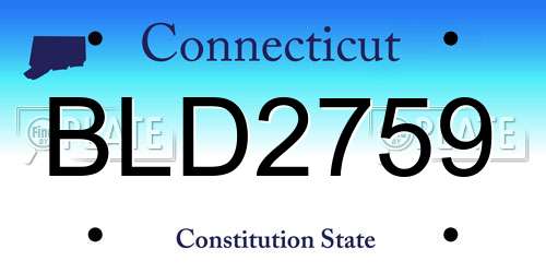 BLD2759 Connecticut License Plate