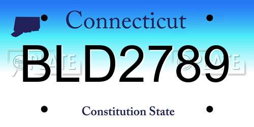 BLD2789 Connecticut License Plate