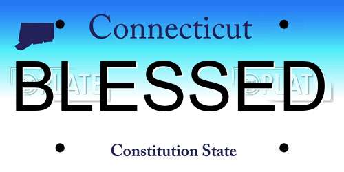 BLESSED Connecticut License Plate
