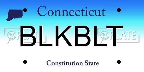 BLKBLT Connecticut License Plate