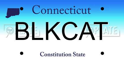 BLKCAT Connecticut License Plate