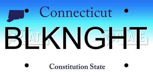 BLKNGHT Connecticut License Plate
