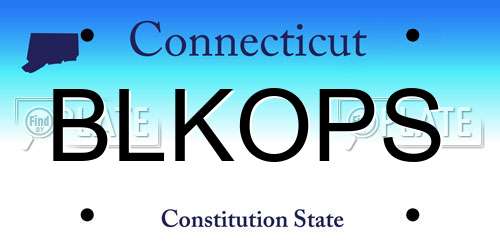 BLKOPS Connecticut License Plate