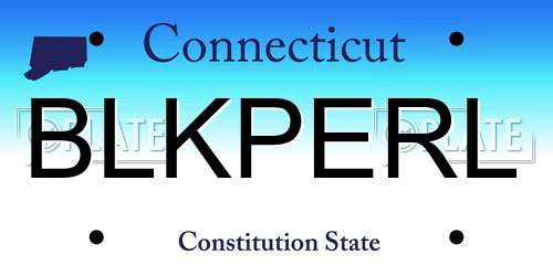 BLKPERL Connecticut License Plate