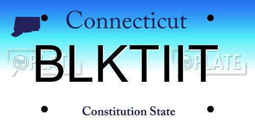 BLKTIIT Connecticut License Plate