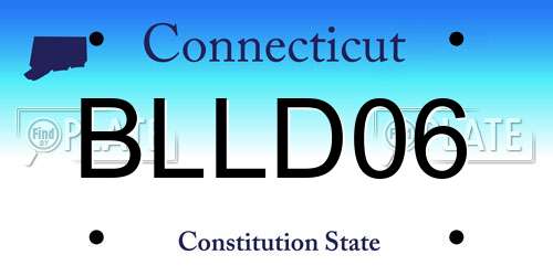 BLLD06 Connecticut License Plate
