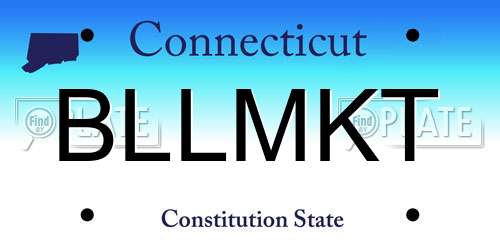BLLMKT Connecticut License Plate