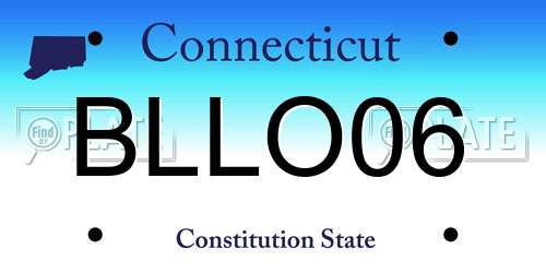 BLLO06 Connecticut License Plate