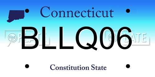 BLLQ06 Connecticut License Plate