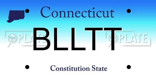 BLLTT Connecticut License Plate