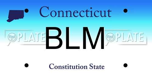 BLM Connecticut License Plate