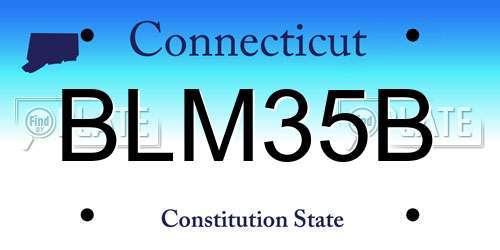 BLM35B Connecticut License Plate
