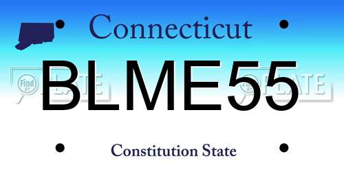 BLME55 Connecticut License Plate