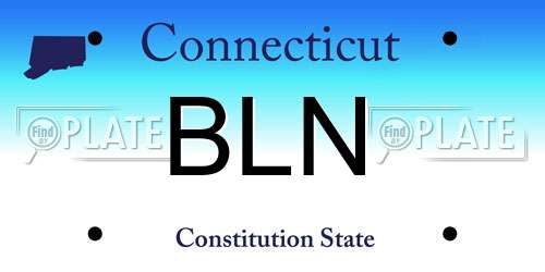 BLN Connecticut License Plate