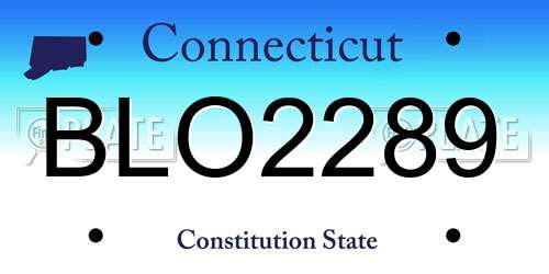 BLO2289 Connecticut License Plate