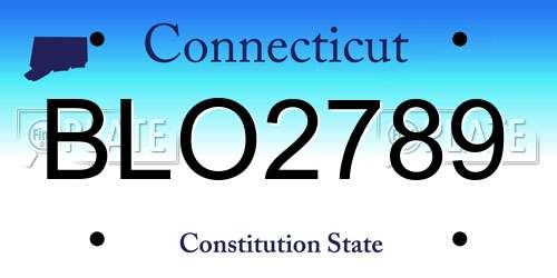 BLO2789 Connecticut License Plate