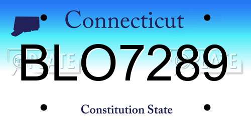 BLO7289 Connecticut License Plate