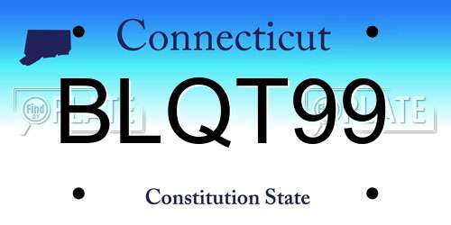 BLQT99 Connecticut License Plate