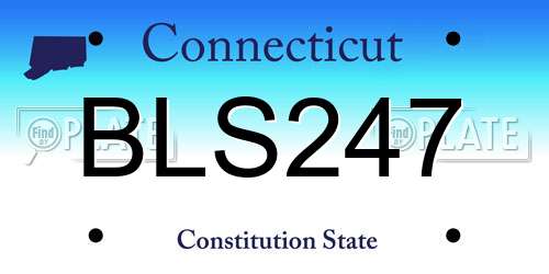 BLS247 Connecticut License Plate