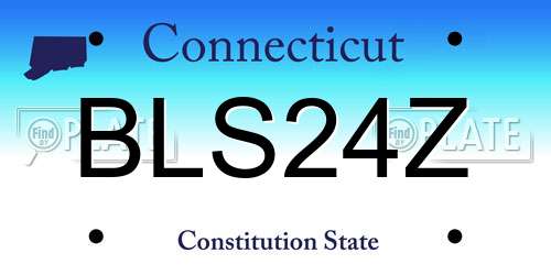 BLS24Z Connecticut License Plate