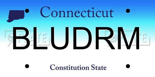 BLUDRM Connecticut License Plate