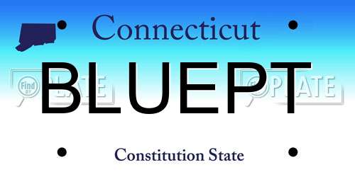 BLUEPT Connecticut License Plate