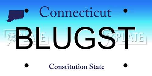 BLUGST Connecticut License Plate