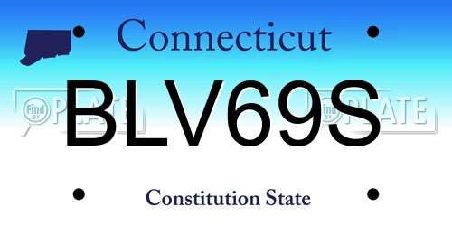 BLV69S Connecticut License Plate