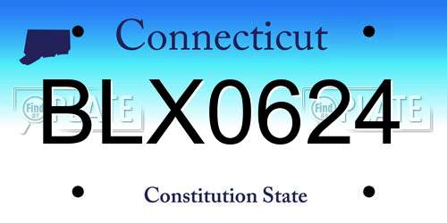 BLX0624 Connecticut License Plate