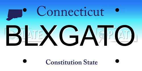 BLXGATO Connecticut License Plate