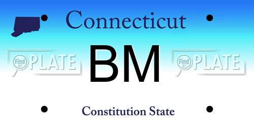 BM Connecticut License Plate