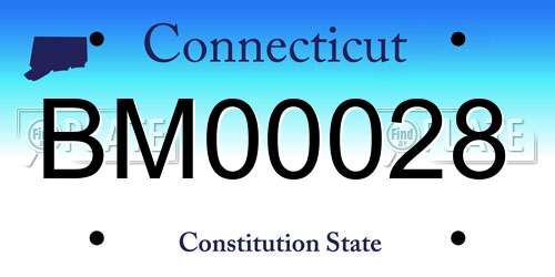 BM00028 Connecticut License Plate