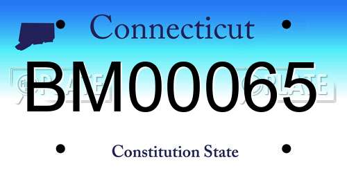 BM00065 Connecticut License Plate