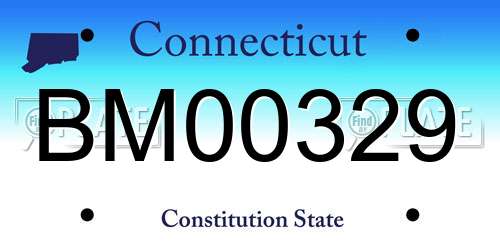 BM00329 Connecticut License Plate