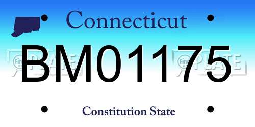 BM01175 Connecticut License Plate