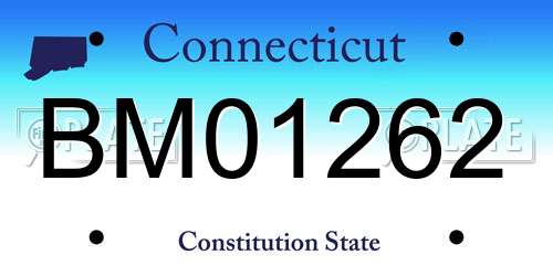 BM01262 Connecticut License Plate