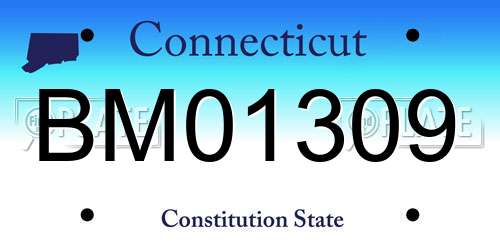 BM01309 Connecticut License Plate