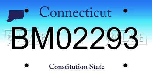 BM02293 Connecticut License Plate