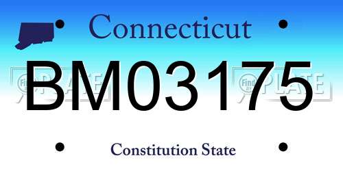 BM03175 Connecticut License Plate