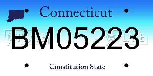 BM05223 Connecticut License Plate