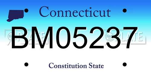 BM05237 Connecticut License Plate