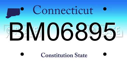 BM06895 Connecticut License Plate