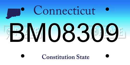 BM08309 Connecticut License Plate