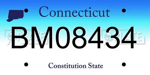BM08434 Connecticut License Plate