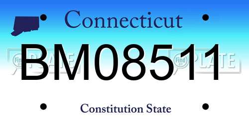 BM08511 Connecticut License Plate