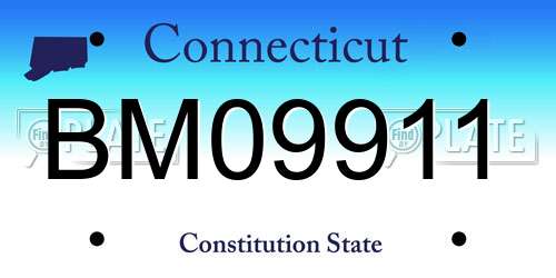 BM09911 Connecticut License Plate