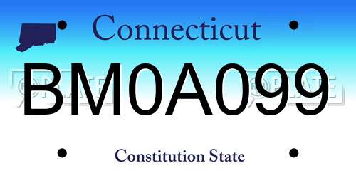 BM0A099 Connecticut License Plate